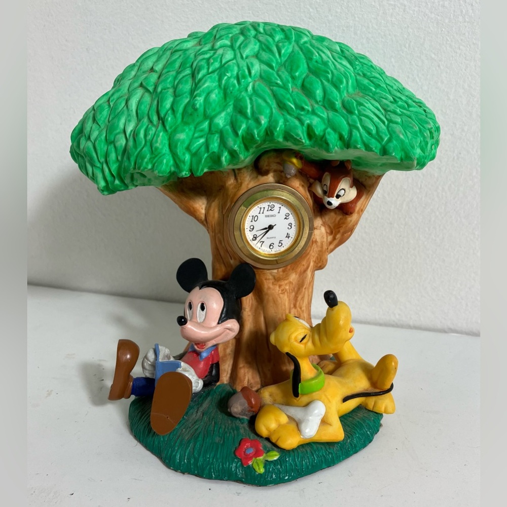 Vintage Disney Mickey Mouse and Pluto Seiko Clock